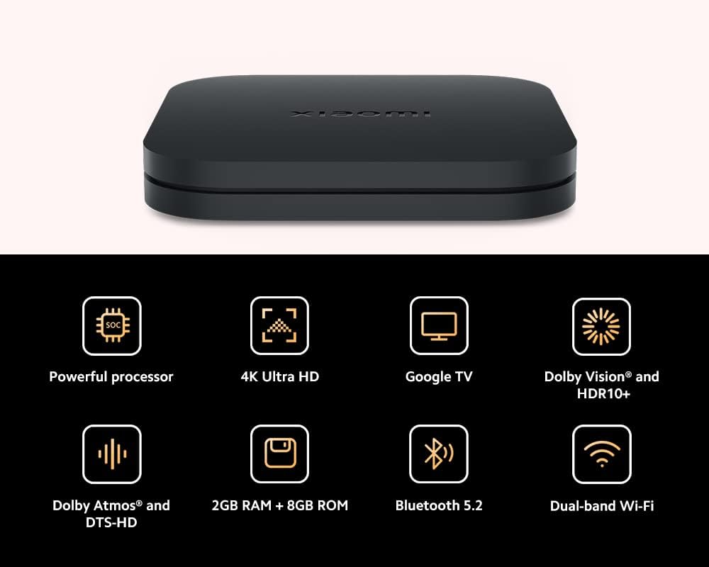 Xiaomi TV Box S 2nd Gen, 4K Ultra HD Мултимедиен плеър - Image 2