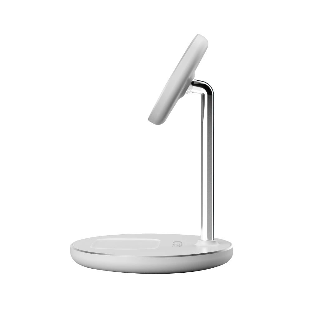 Tech-Protect QI15W-A21 inductive MagSafe 2в1 Безжично зарядно за Смартфон - Слушалки Бяло - Image 3