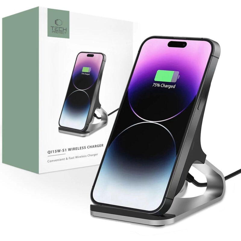 Tech-Protect QI15W-S1 15W Безжично зарядно за Смартфон
