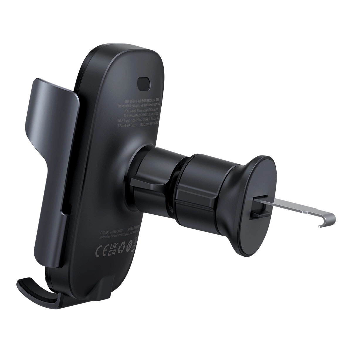 Автомобилна стойка за телефон Baseus Milky Way Pro Series BS-CM023 + 15W Безжично зарядно - Image 4
