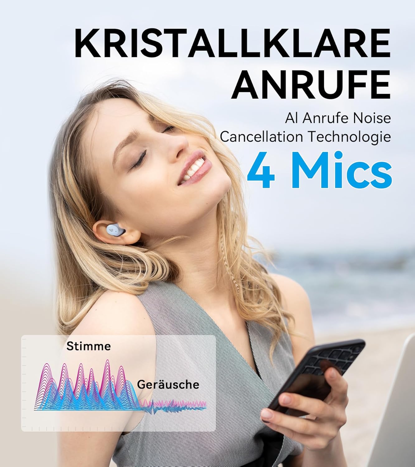 Безжични слушалки Edifier TWS1 Pro 2 Active Noise Cancelling In-Ear Headphones Blue - Image 4