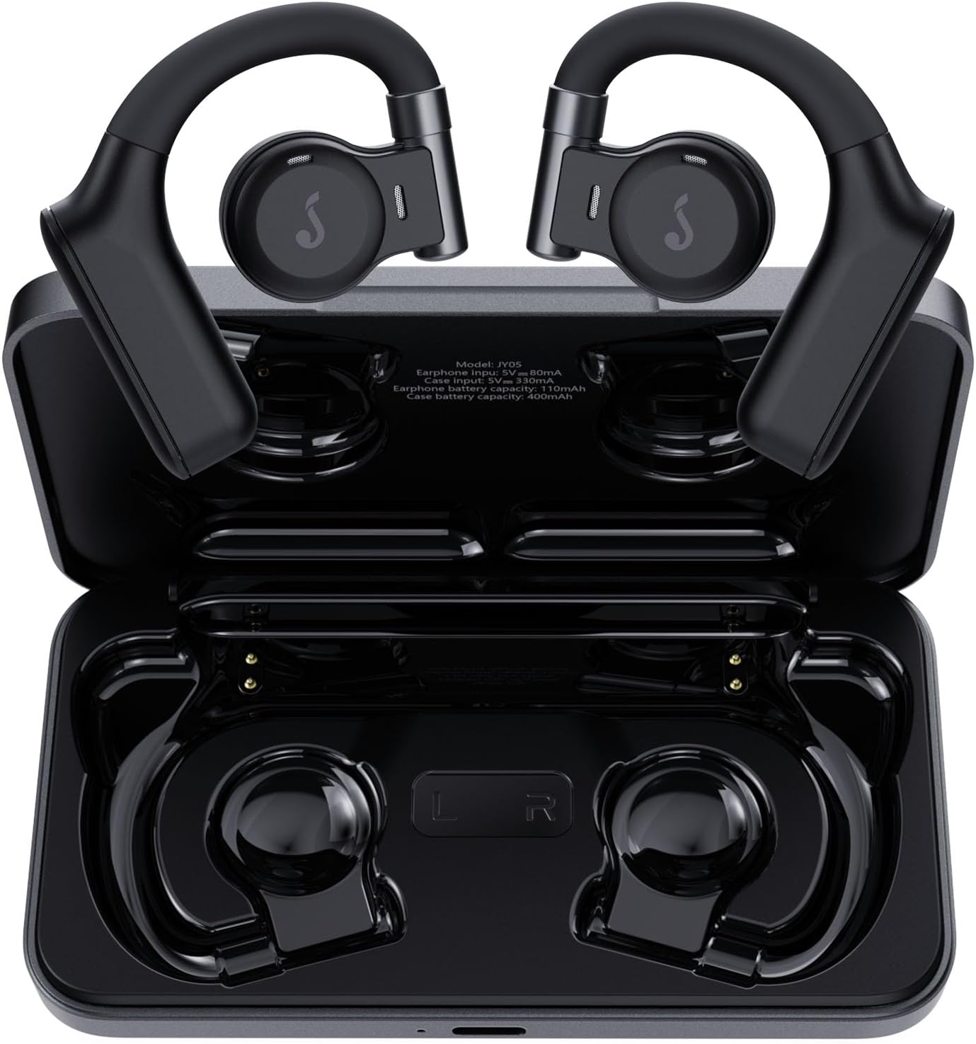 Безжични слушалки JAYINE JY05 Open Ear Wireless Headphones Black - Image 5