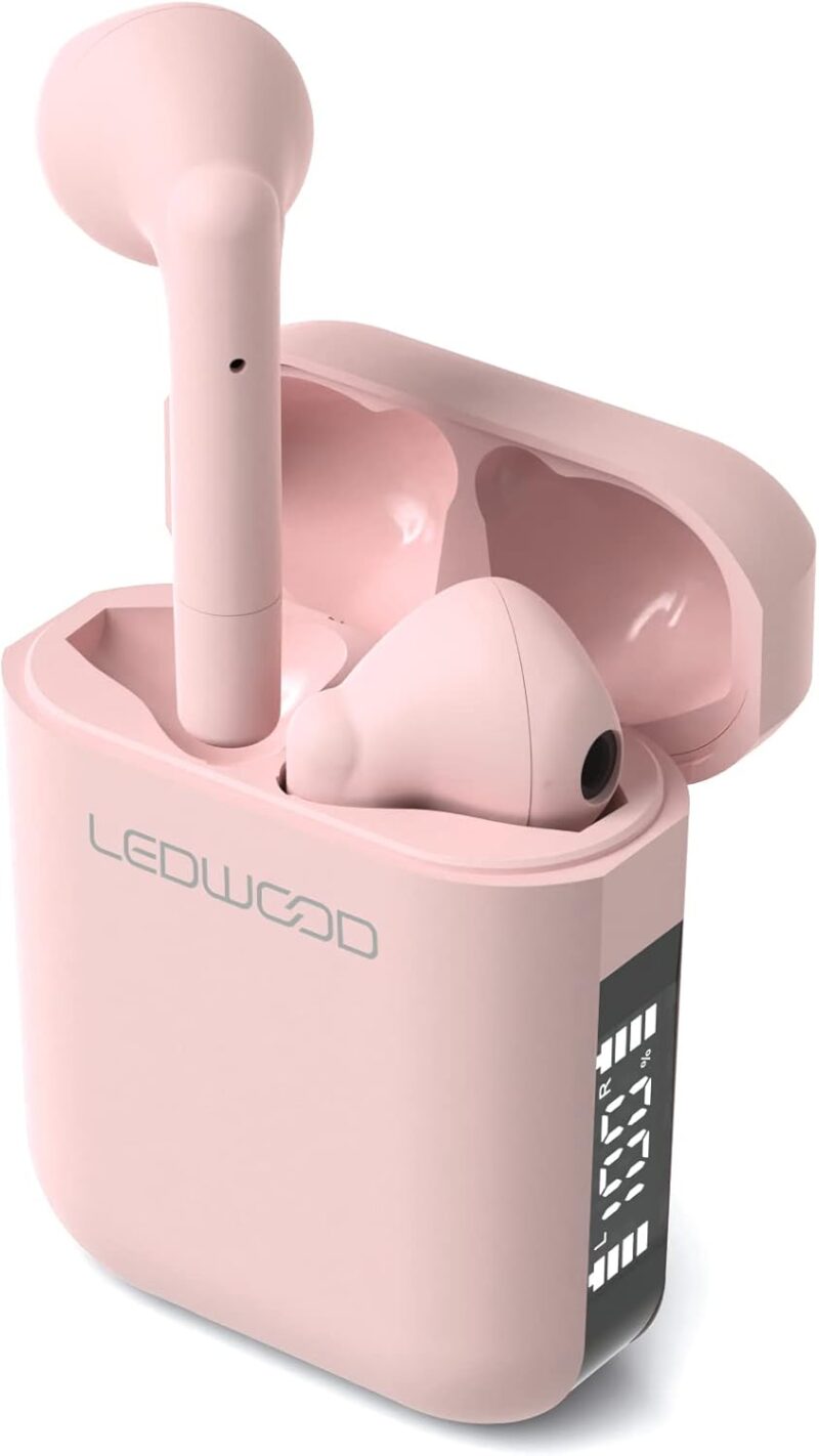 Безжични слушалки Ledwood Earphone -TWS - Apollo S Розови