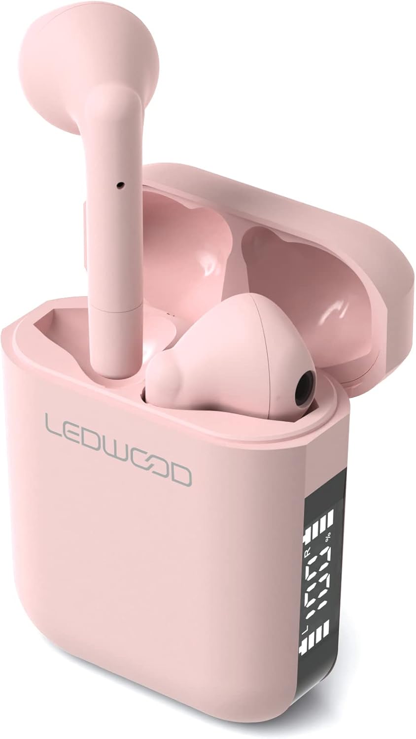 Безжични слушалки Ledwood Earphone -TWS - Apollo S Розови
