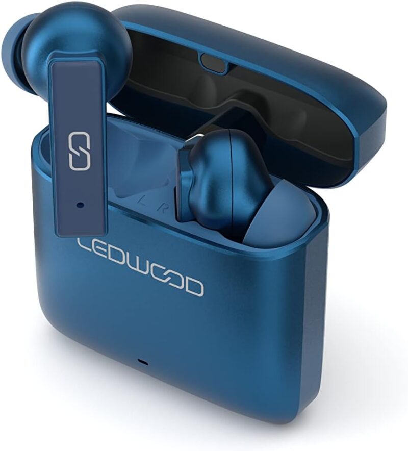 Безжични слушалки Ledwood Titan Earphones Wireless Bluetooth 5.1 Electric Blue