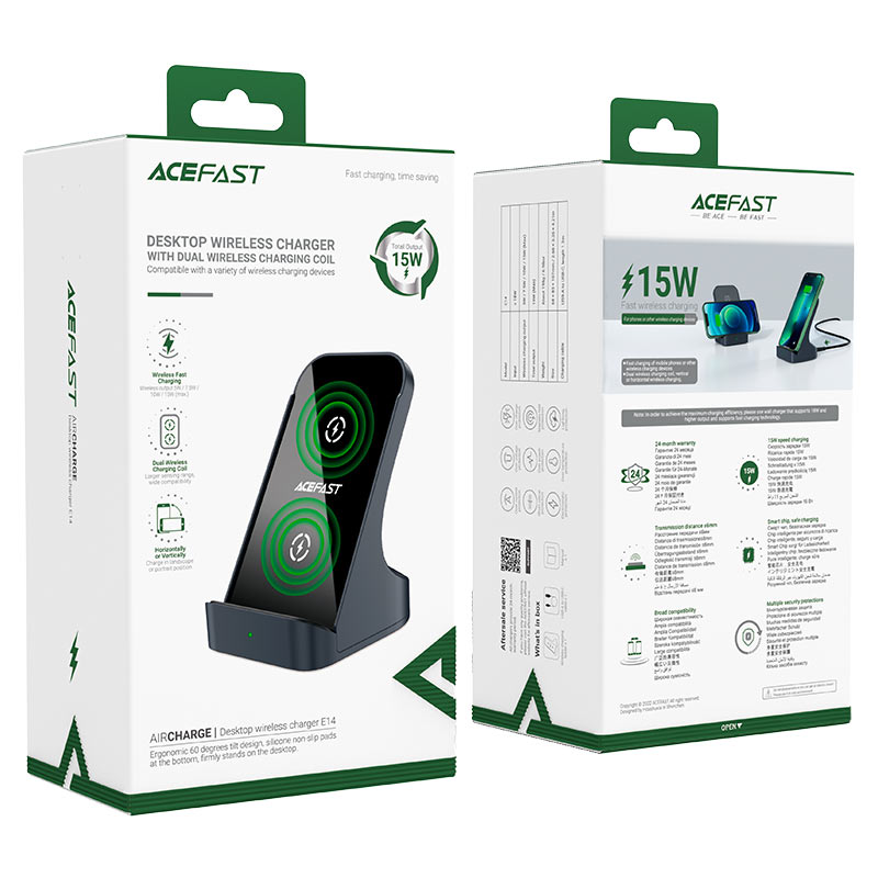 Безжично зарядно Acefast E14 Desktop Holder 15W - Image 4