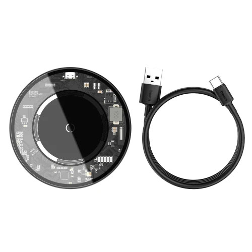 Безжично зарядно Baseus Simple 15W QI Wireless Fast Charging Charger - Image 3