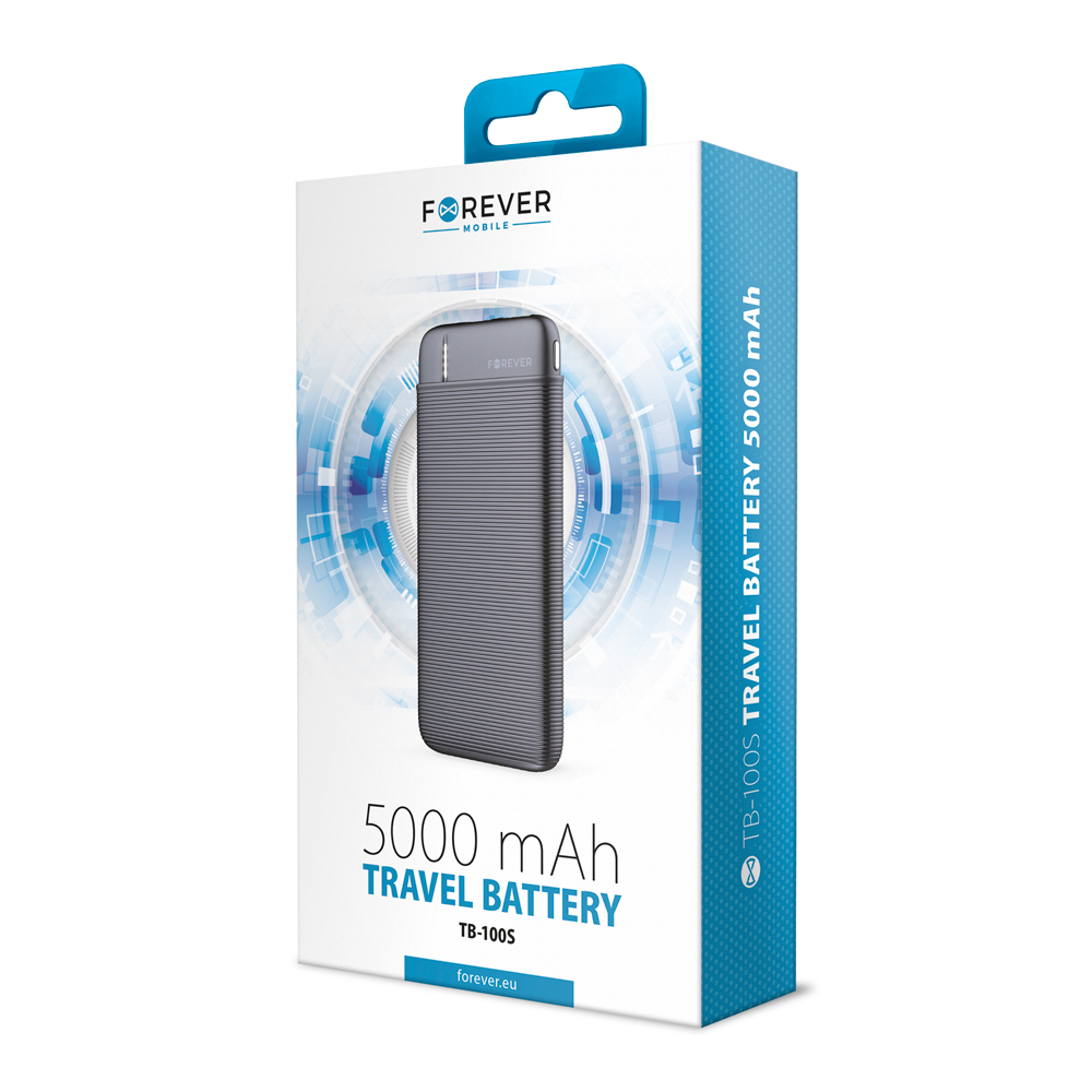 Външна батерия Forever Power Bank TB-100S 5000mAh Черна - Image 6