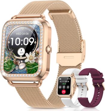 Дамски смарт часовник DEKELIFE Smart Watch 1,57 Phone Function Gold
