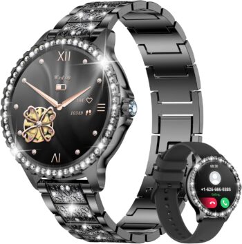 Дамски смарт часовник LIGE Smart Watch 1,32 Phone Function Black