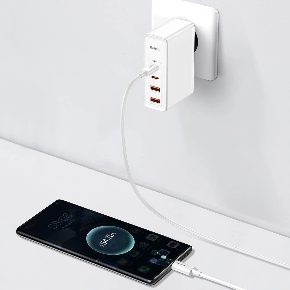 Зарядно за 220V Baseus GaN2 Pro Fast Charger 100W USB-А USB Type C Quick Charge 4