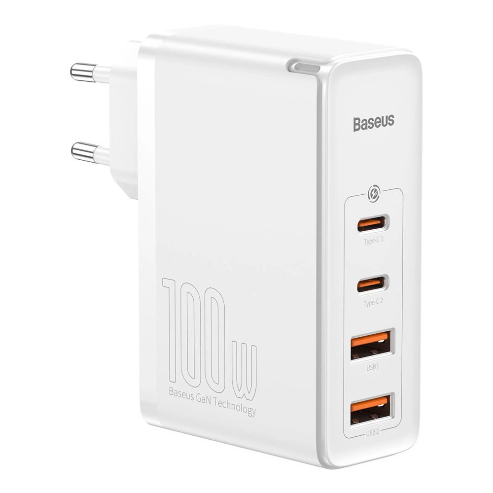 Зарядно за 220V Baseus GaN2 Pro Fast Charger 100W USB-А USB Type C Quick Charge 4 Бяло - Image 3