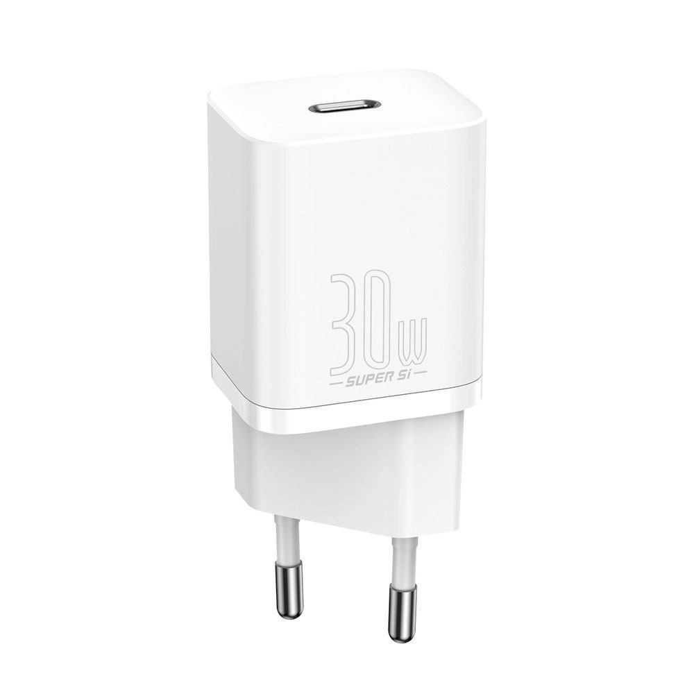 Зарядно за 220V Baseus Super Si 1C Fast Charger USB Type C 30W Бяло - Image 2