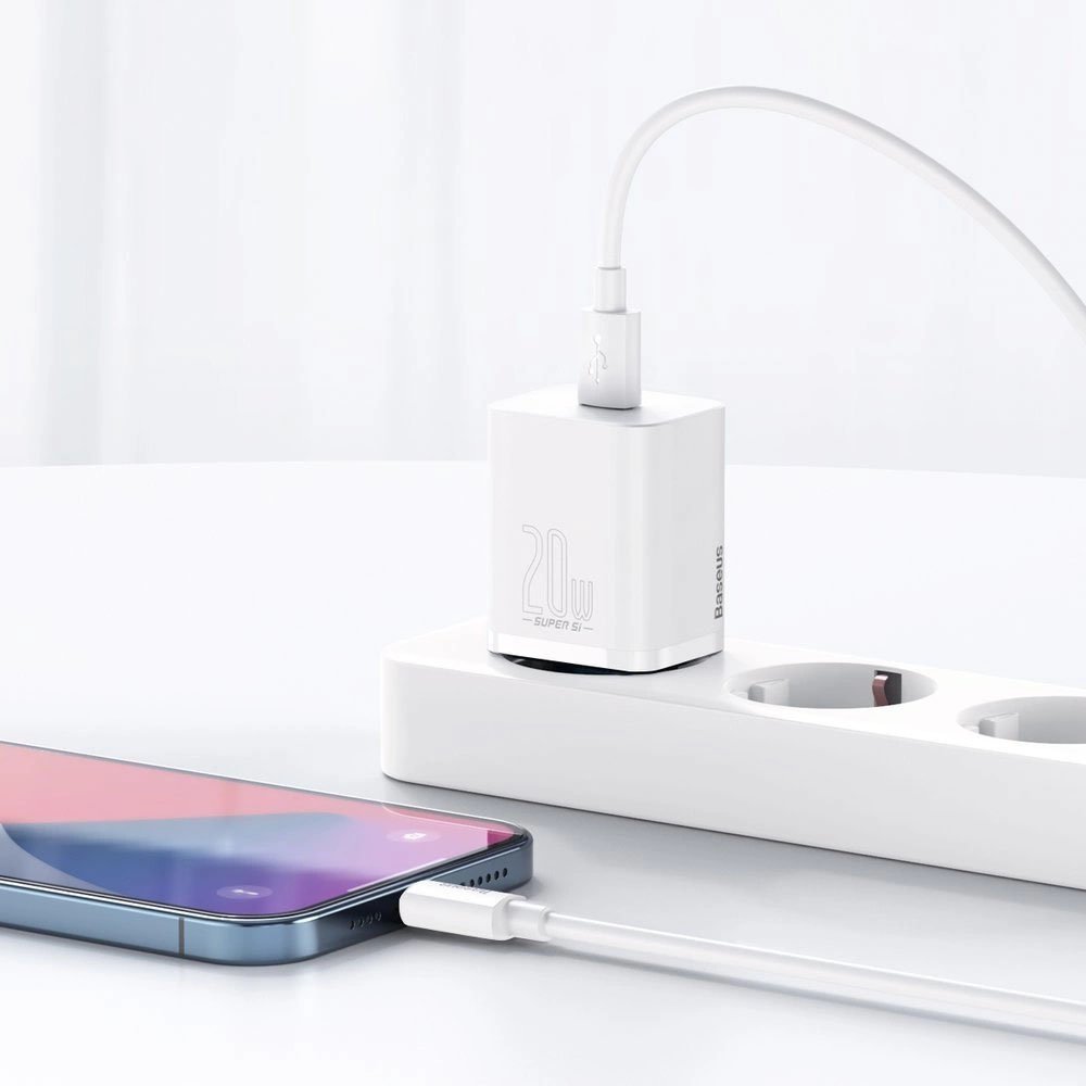 Зарядно за 220V Baseus Super Si 1C fast charger USB Type C 20W + Кабел 