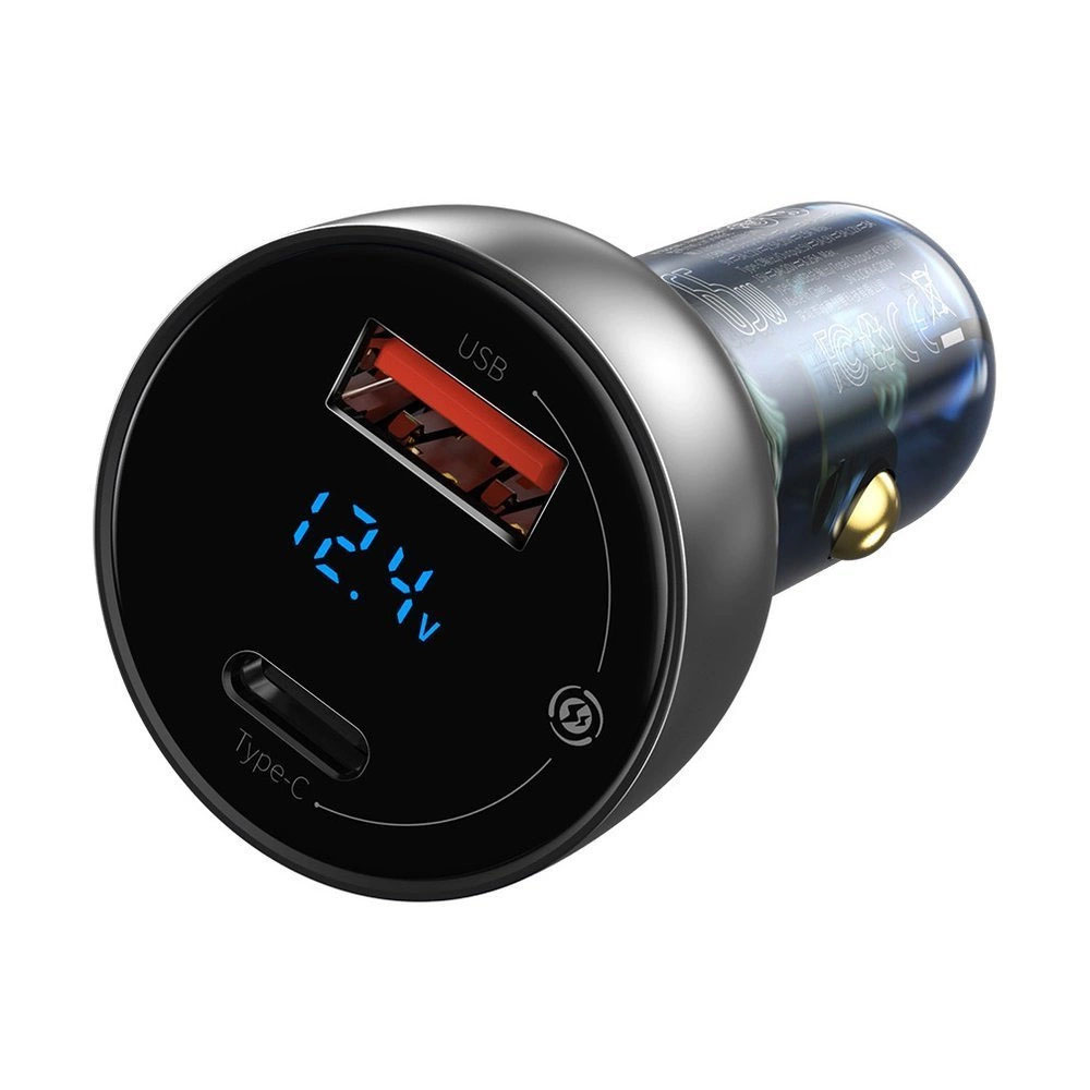 Зарядно за кола Baseus USB - USB Type C Car Charger 65 W 5 A SCP Quick Charge - Image 4