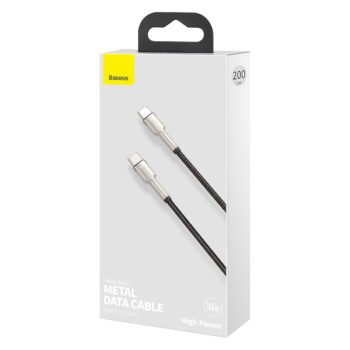 Кабел Baseus Cafule Metal USB-C - USB-C 100w 2m Черен