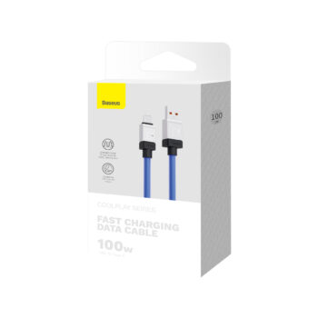 Кабел Baseus CoolPlay USB-A - USB-C 1m 100W Син