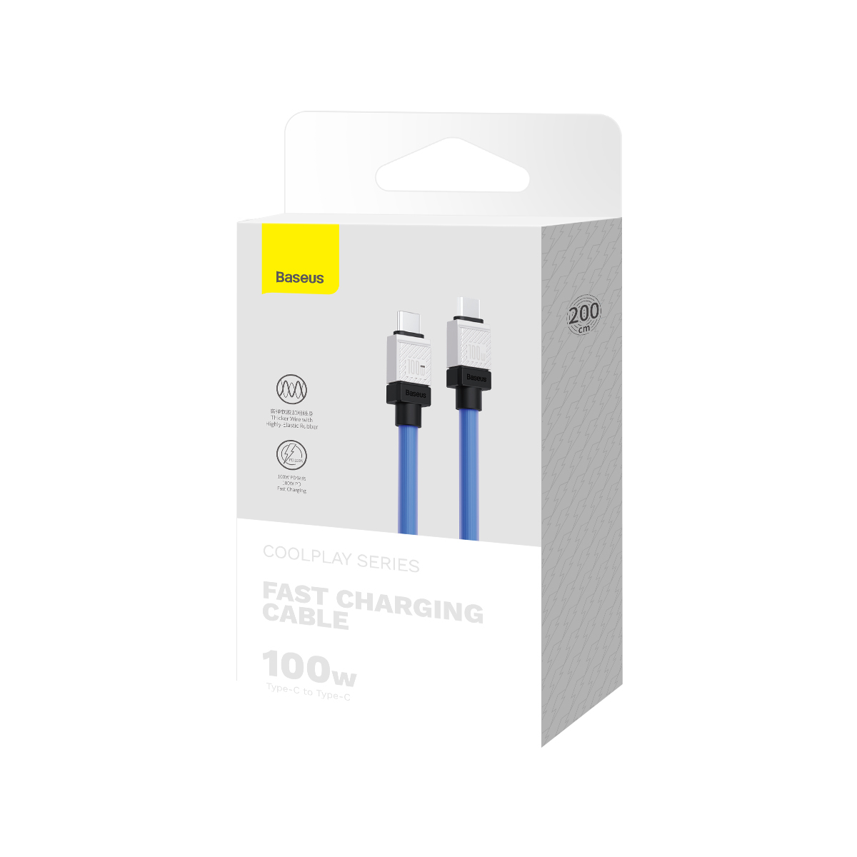 Кабел Baseus CoolPlay USB-C - USB-C 2m 100W Син