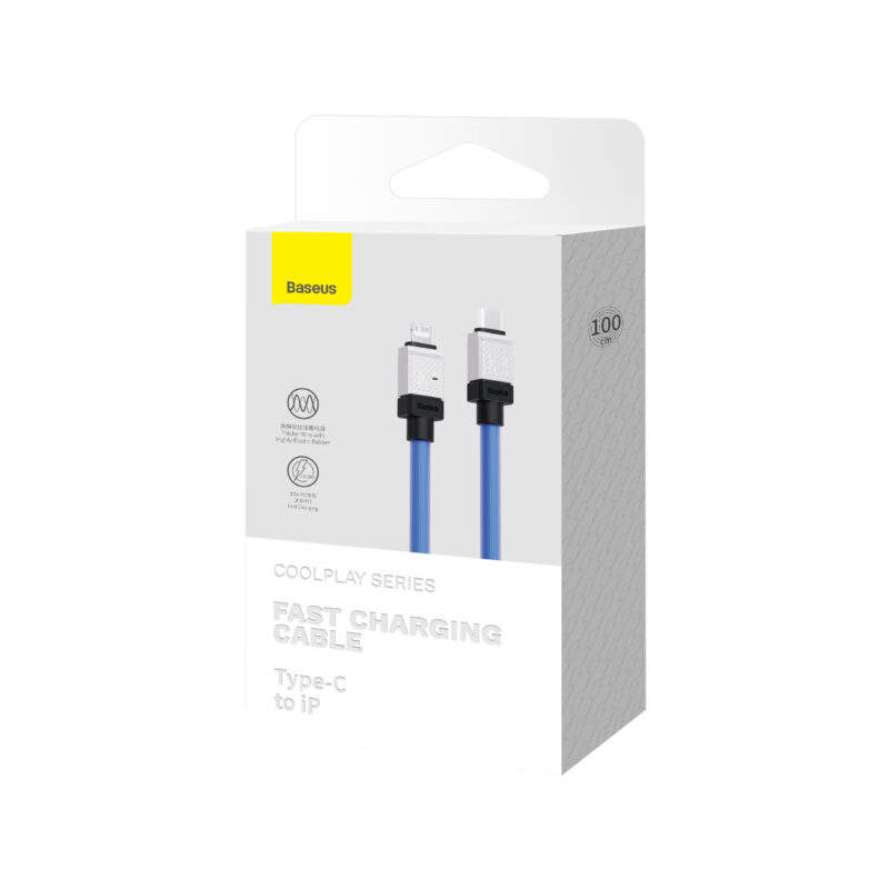 Кабел Baseus CoolPlay USB-C – Lightning iP 1m 20W Син