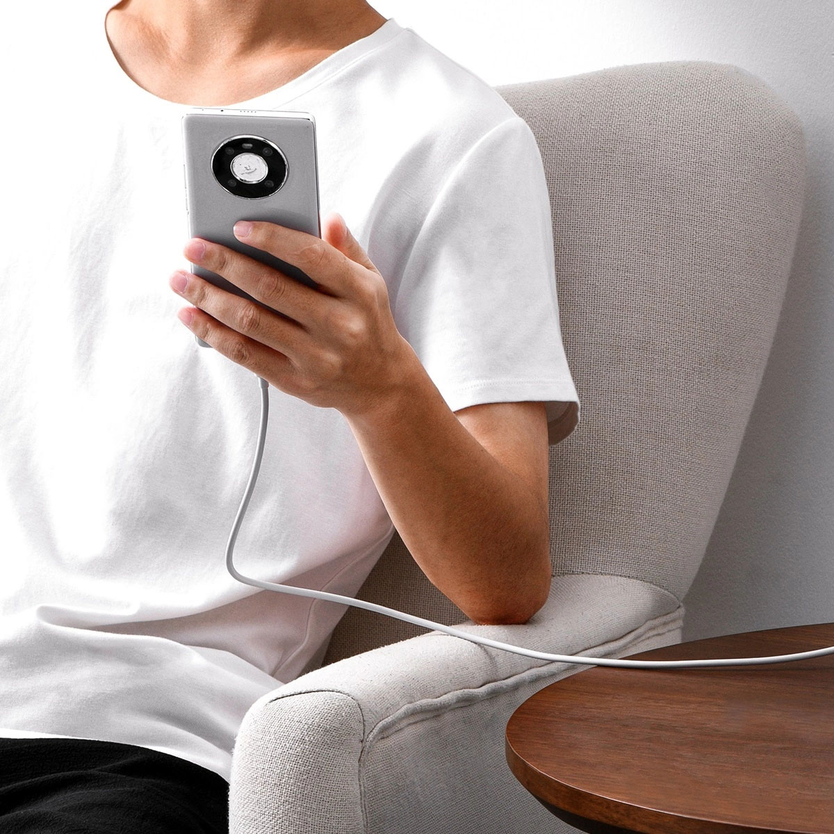 Кабел Baseus Superior Series USB-A - USB-C 100W 2m Бял