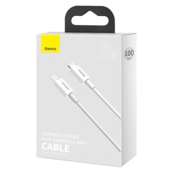 Кабел Baseus Superior USB-C Lightning PD Cable 20W 1m Бял