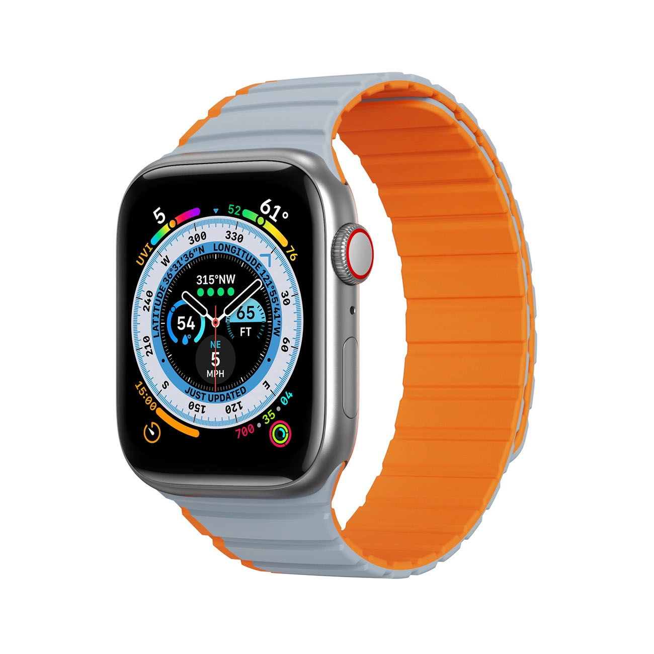 Каишка за смарт часовник Dux Ducis Magnetic LD Version Apple Watch Ultra SE 1-8 Gray and Orange