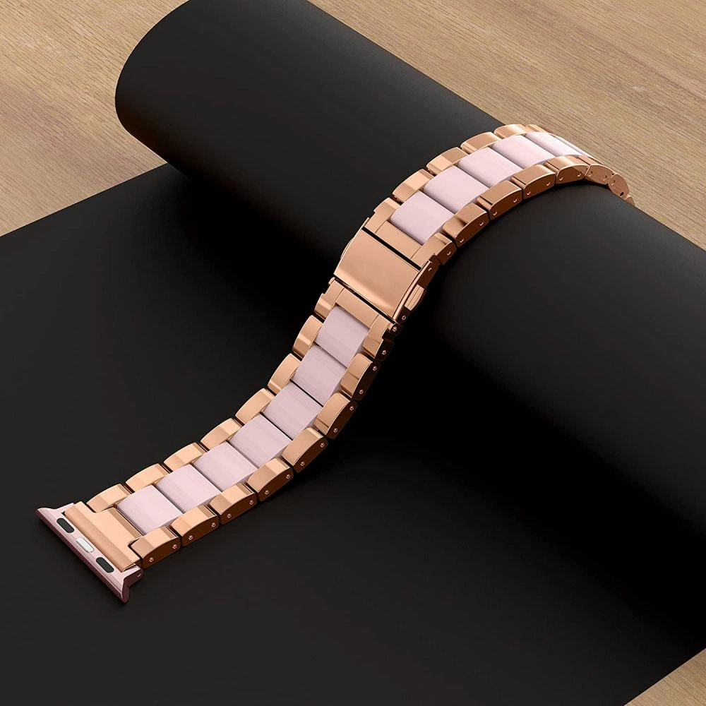 Каишка за смарт часовник Tech-Protect Modern Apple Watch 4, 5, 6, 7, 8, 9, SE (38/40/41 mm) Gold-Pink