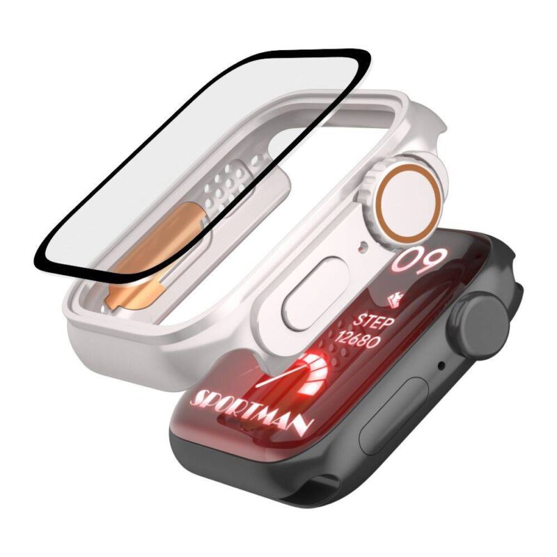 Калъф за смарт часовник Tech-Protect Defense360 Apple Watch 7, 8 (45mm) Titanium & Orange