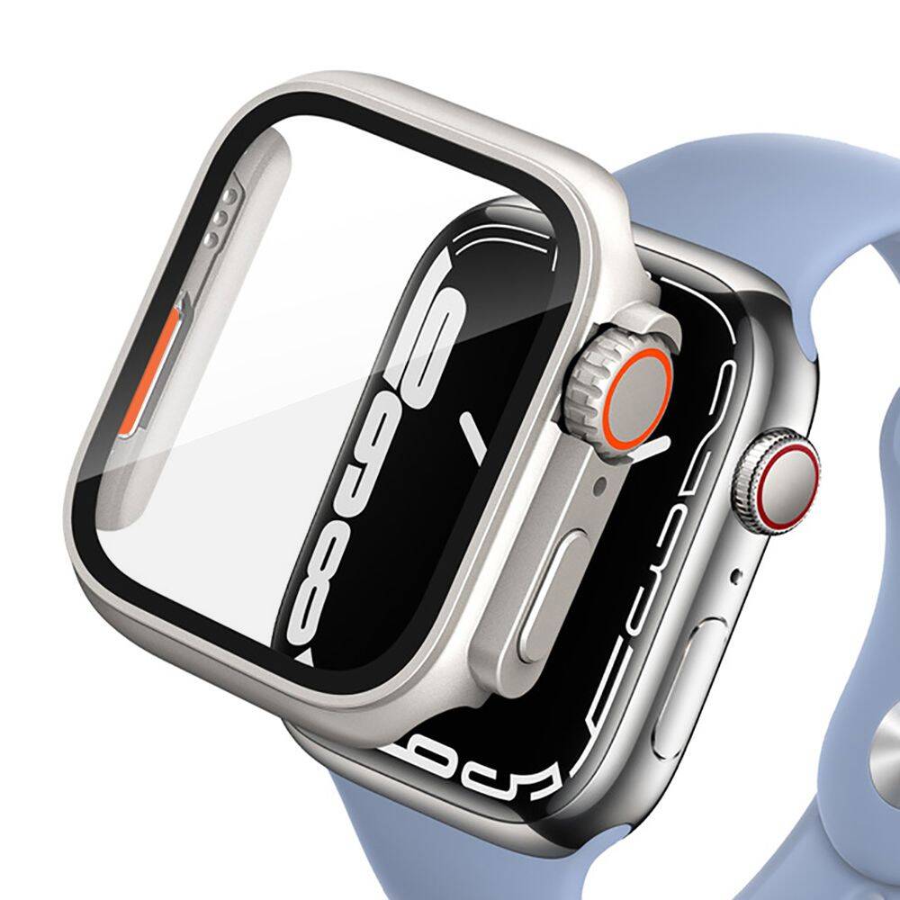 Калъф за смарт часовник Tech-Protect Defense360 Apple Watch 7, 8 (45mm) Titanium & Orange