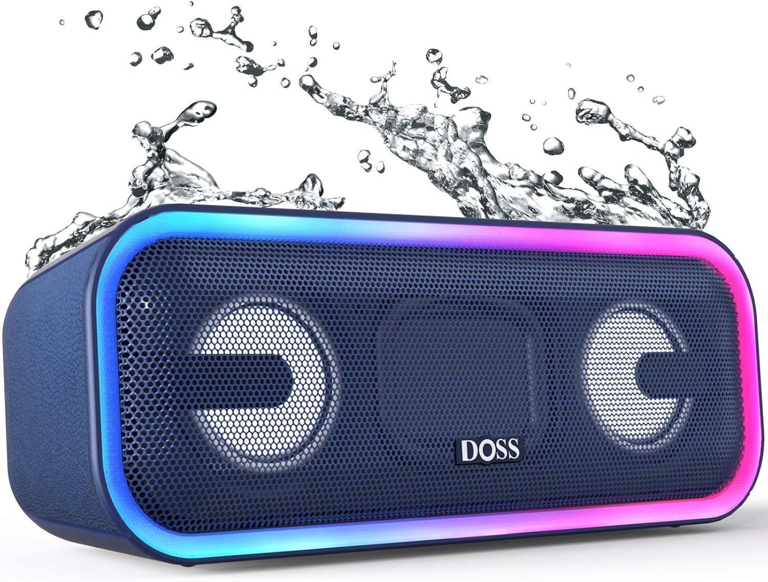 Преносима тонколона DOSS SoundBox Pro+ Bluetooth Speaker IPX6 24W Dual Bass Blue