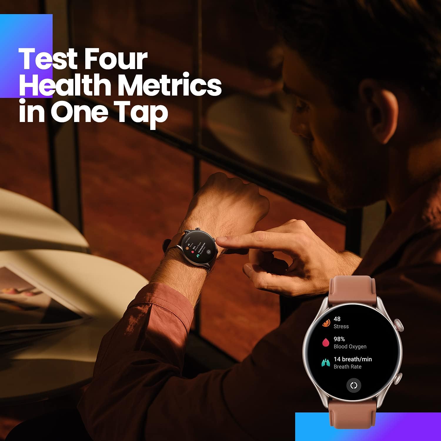 Смарт часовник Amazfit GTR 3 Pro Smart Watch, 1.45 inch AMOLED Display Brown - Image 2