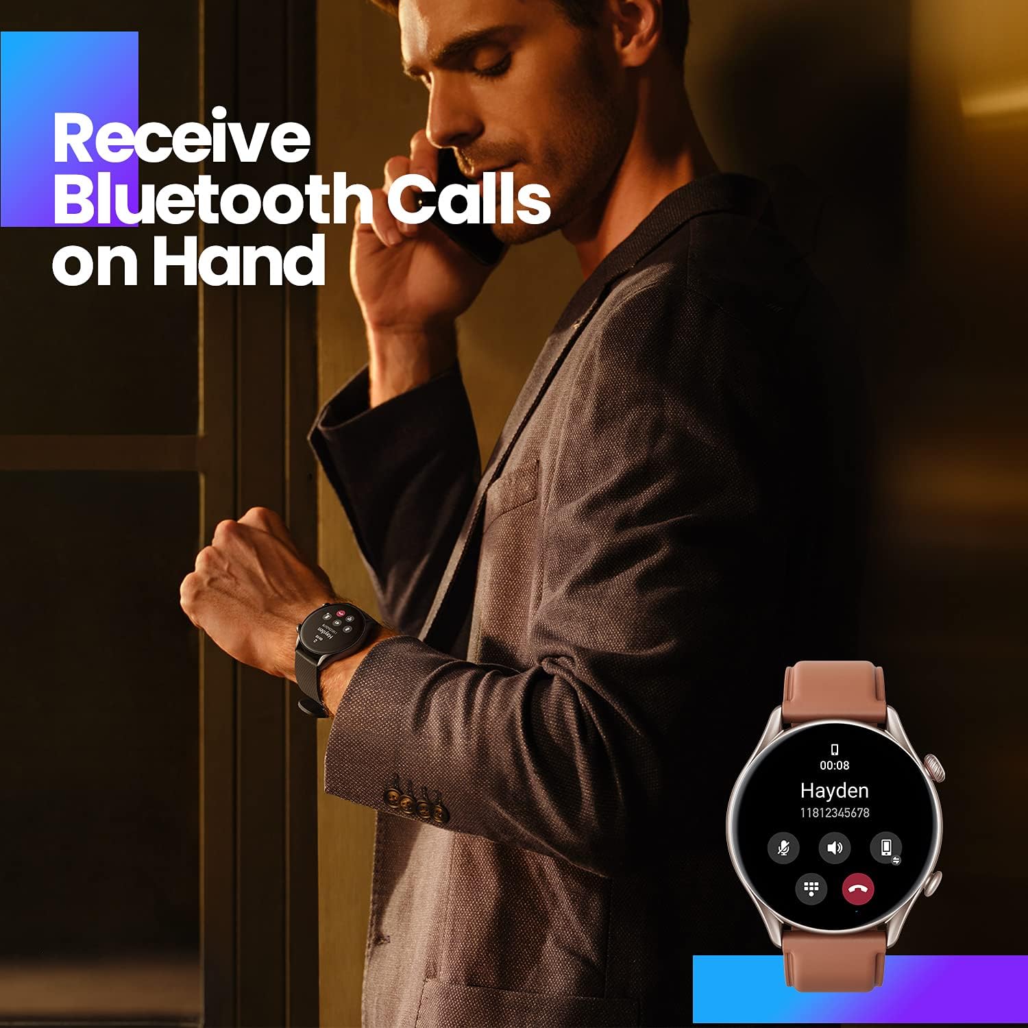 Смарт часовник Amazfit GTR 3 Pro Smart Watch, 1.45 inch AMOLED Display Brown - Image 4
