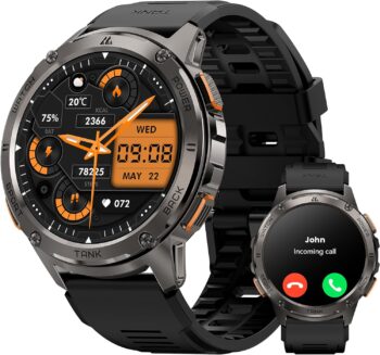 Смарт часовник KOSPET TANK T3 Men's Smart Watch 1.43 AMOLED Phone Function Black