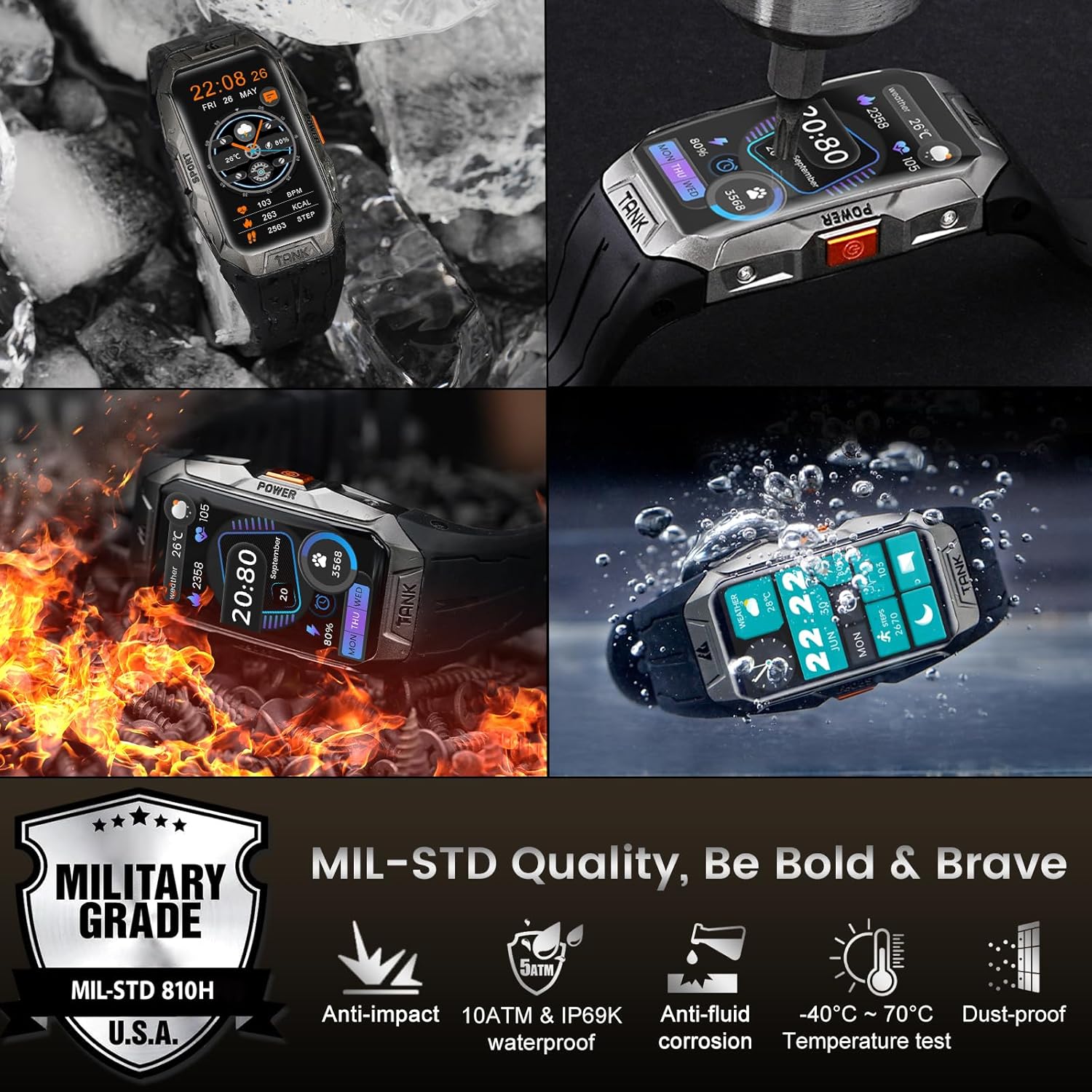 Смарт часовник KOSPET X1 Men’s Smart Watch 1.43 AMOLED Silver - Image 2