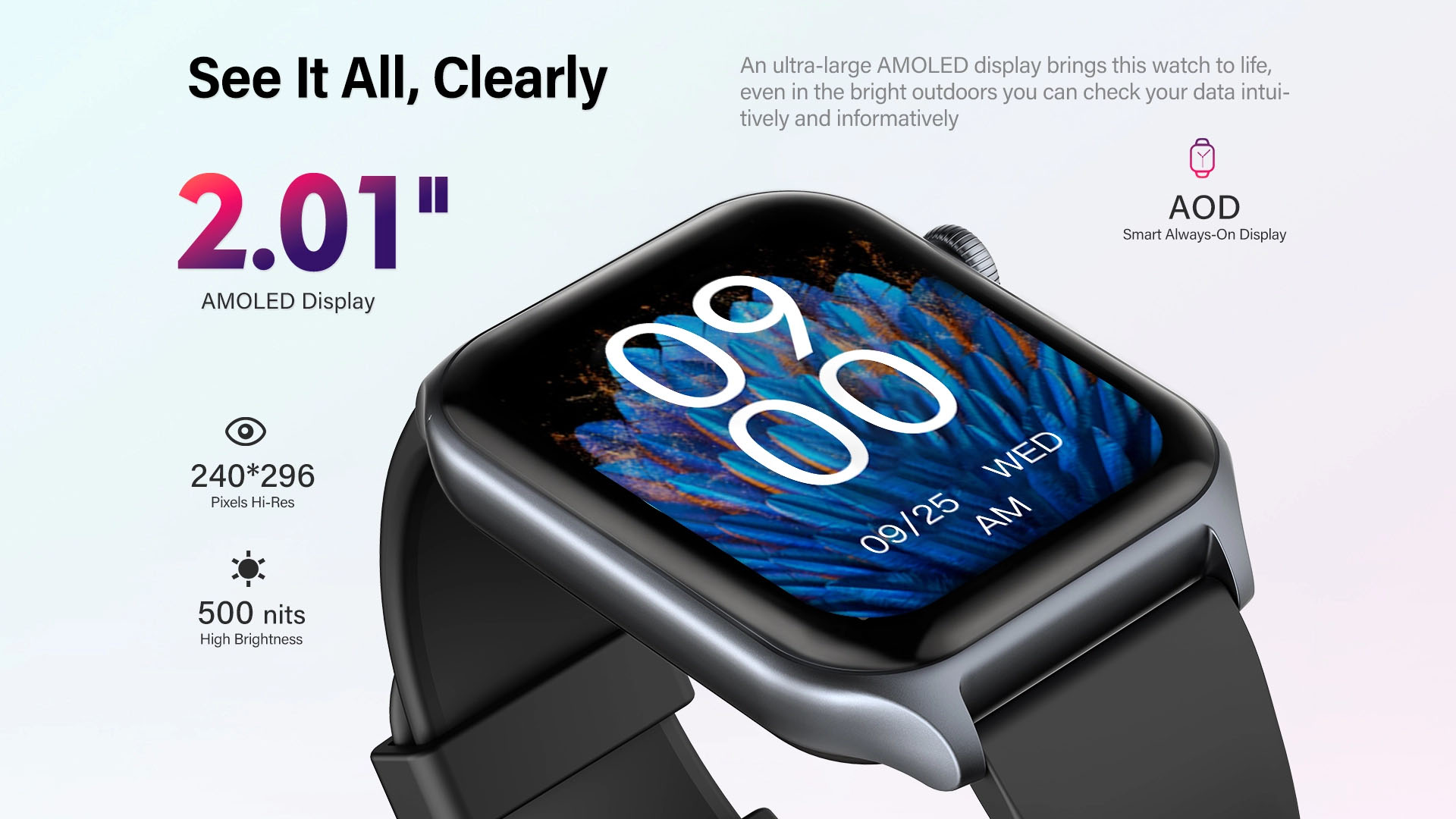 Смарт часовник Riversong Motive 9E 2.01" Smart Watch