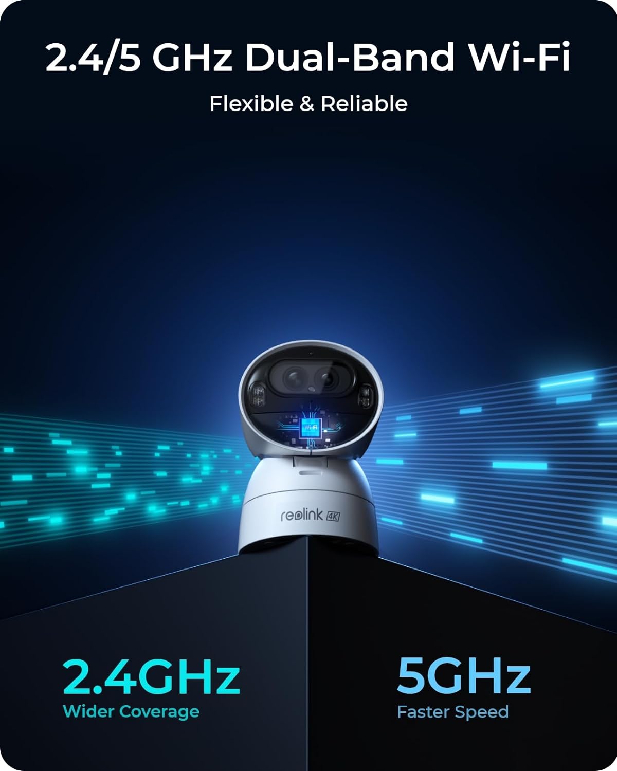 Соларна камера за видеонаблюдение Reolink Argus Track + 4K PTZ ...