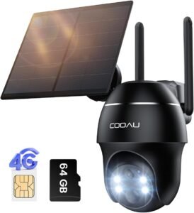 4G Камера за наблюдение COOAU G1 PRO 4G LTE Solar Panel Outdoor Surveillance Camera + 64GB Card Memory