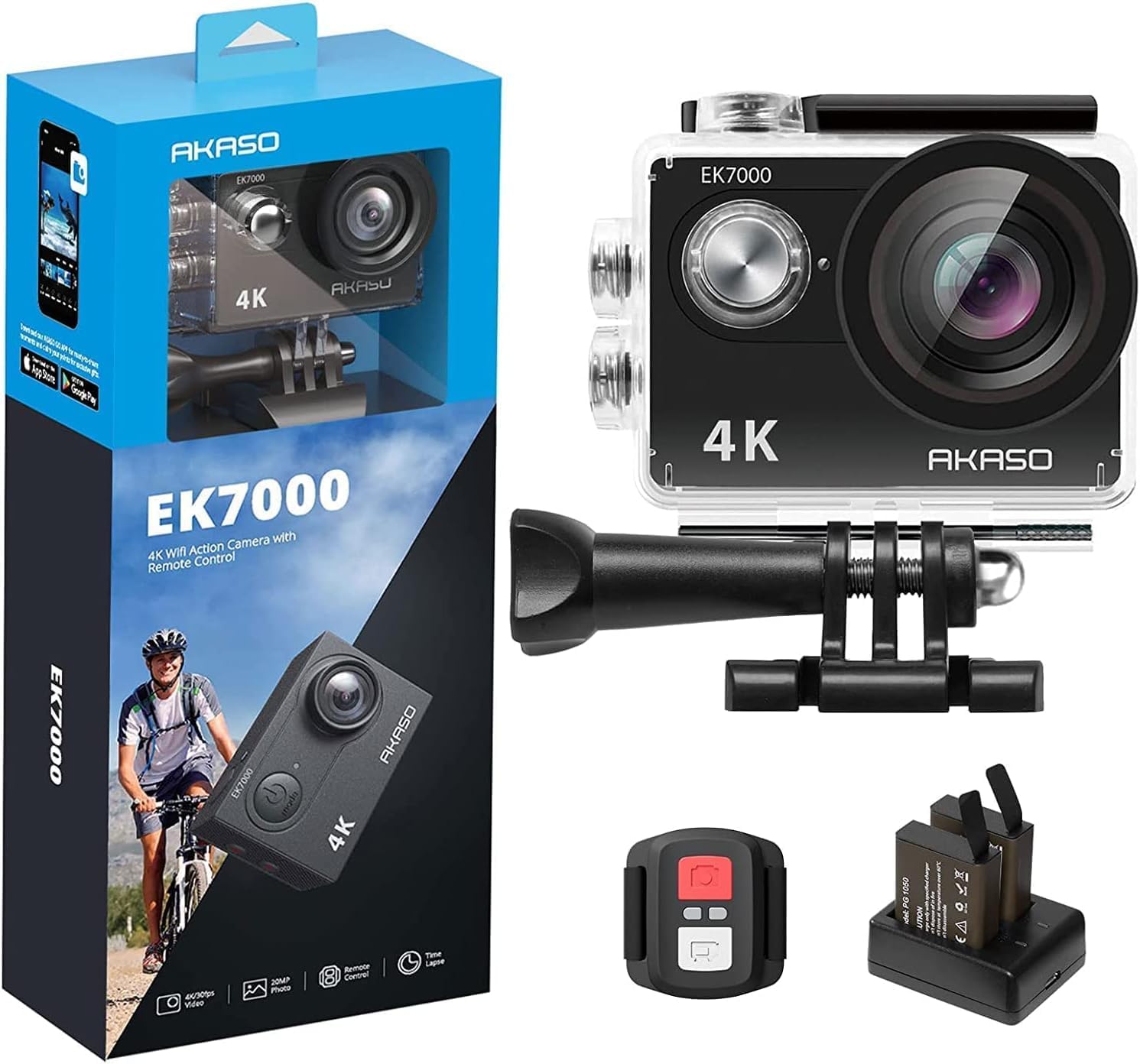 Екшън камера AKASO EK7000 Action Camera WiFi 4K Black