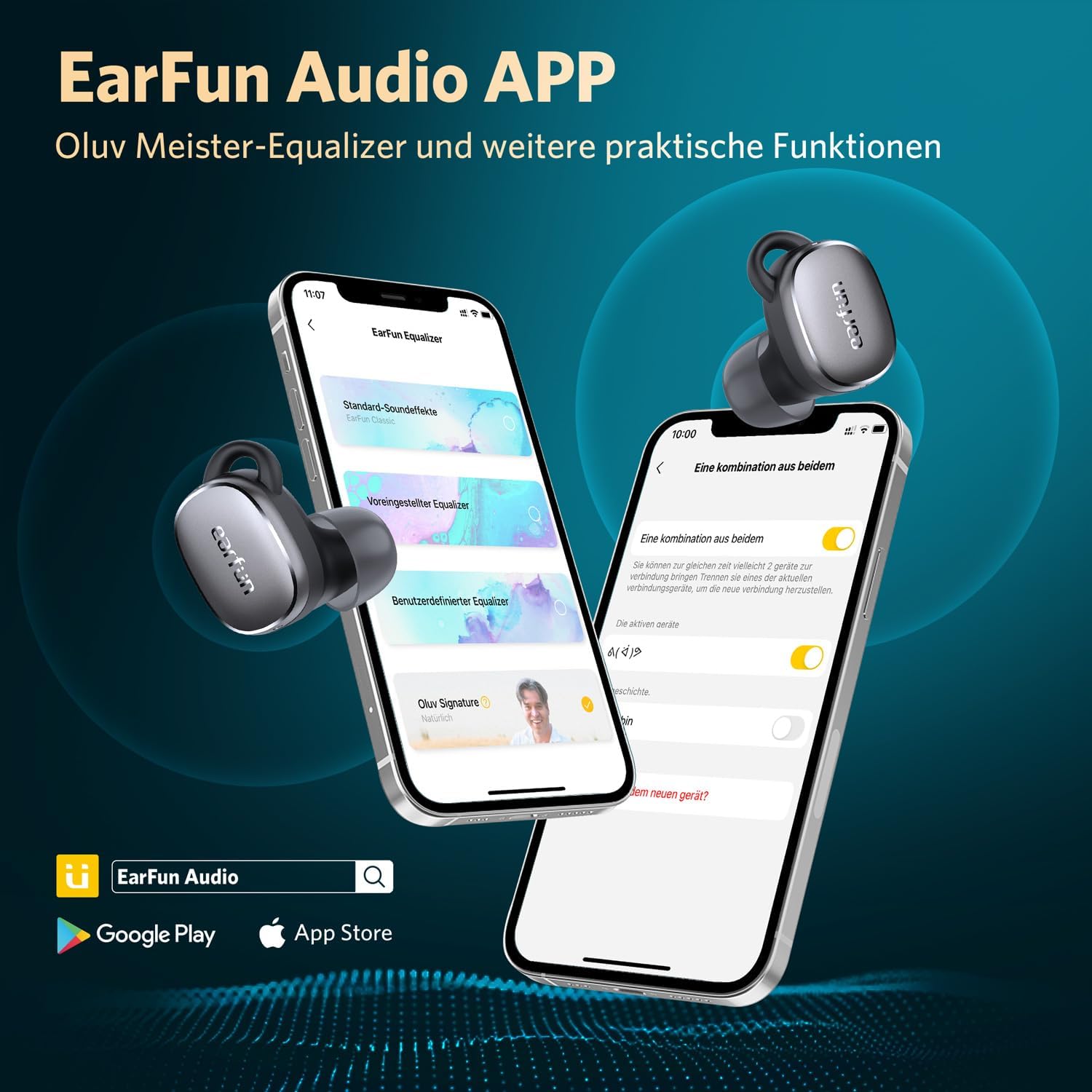 Безжични слушалки EarFun Free Pro 3 True Wireless Earphones Black - Image 6