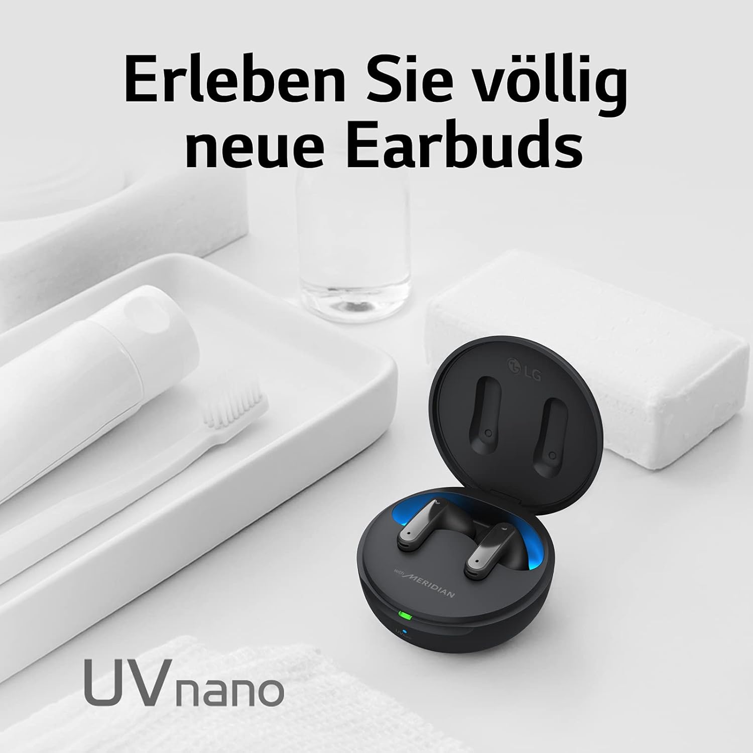 Безжични слушалки LG Tone Free DFP9 ANC True Wireless Headphones Black - Image 3