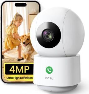 Вътрешна камера за наблюдение AOSU C2E2BH11WD 4MP WiFi Indoor Surveillance Camera