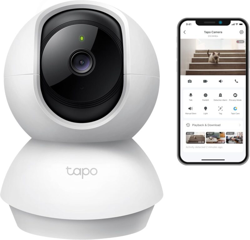 Вътрешна камера за наблюдение Tapo C210 WiFi IP Camera 3MP 2-Way Audio White