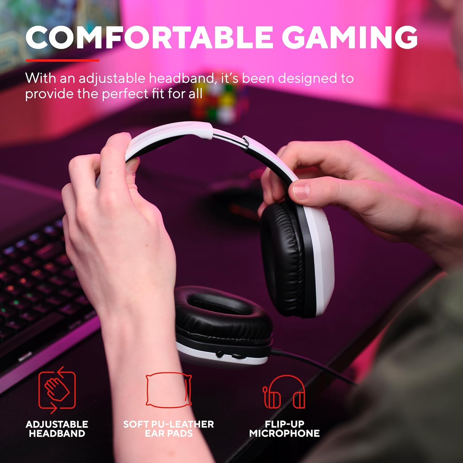 Геймърски слушалки Trust Gaming GXT 415 Zirox Gaming Headset PC, Xbox, PS4, PS5 Blue - Image 8