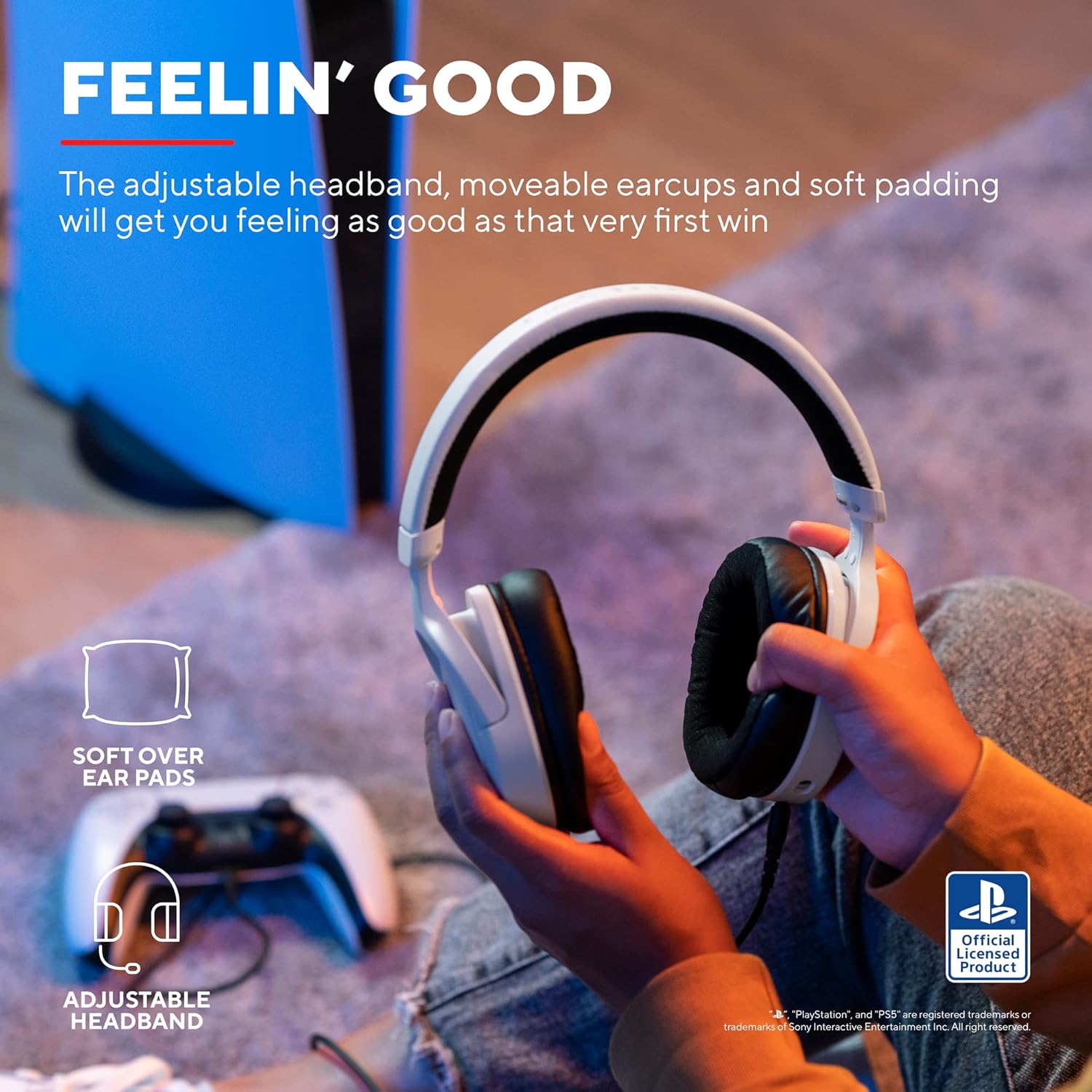 Геймърски слушалки Trust Gaming GXT 498W Forta Headset Playstation PS4-PS5 Black - Image 2