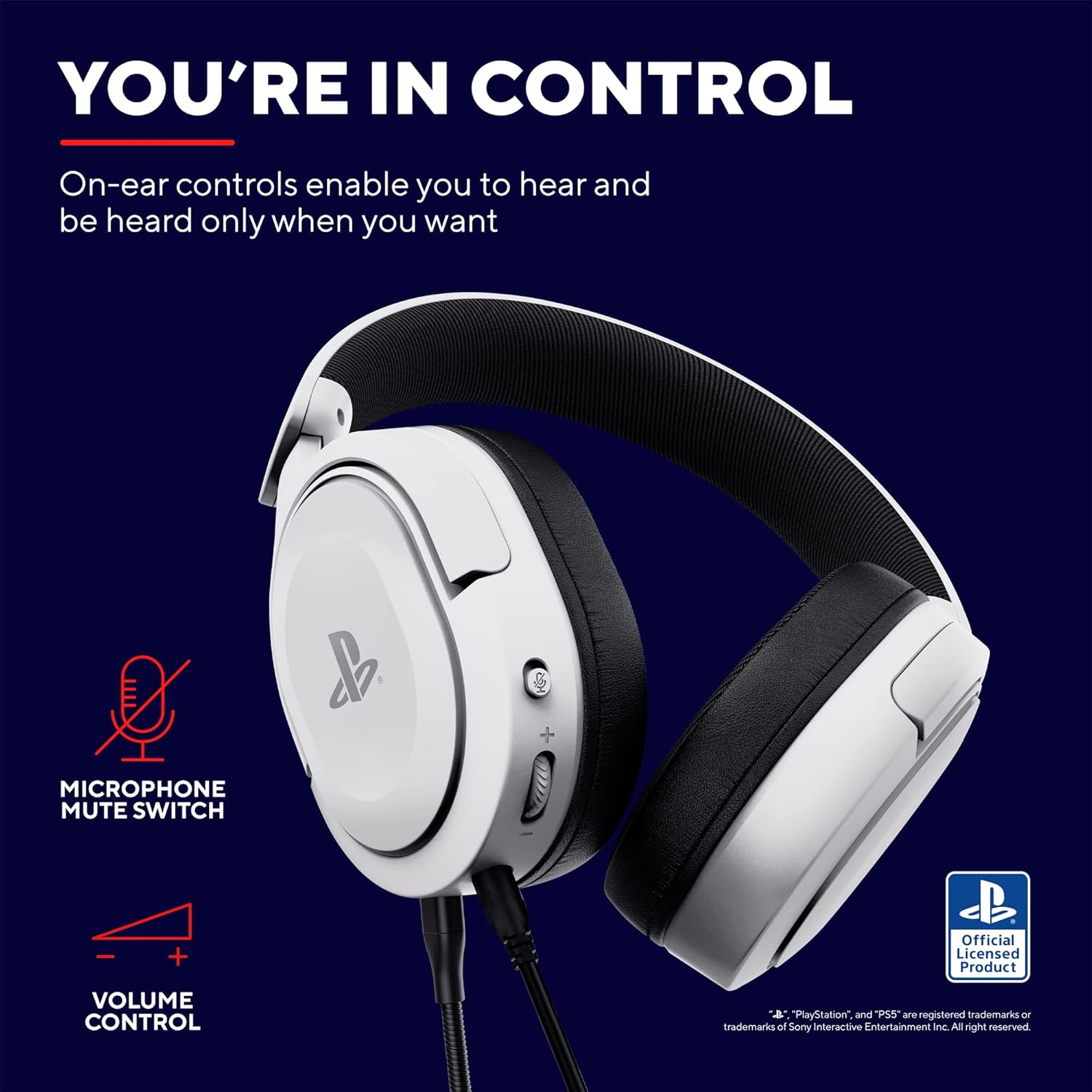 Геймърски слушалки Trust Gaming GXT 498W Forta Headset Playstation PS4-PS5 Black - Image 3