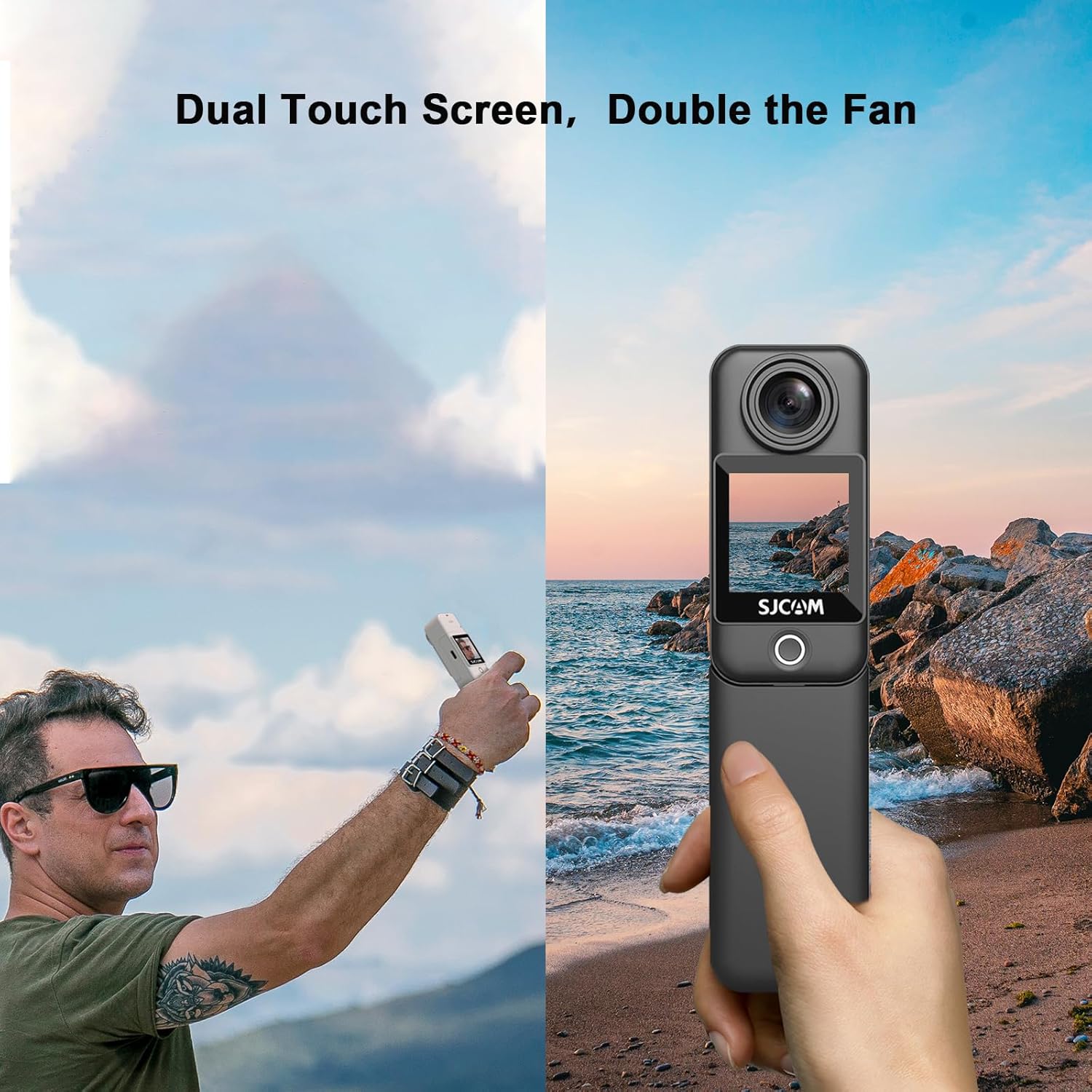 Екшън камера SJCAM C300 Action Camera 4K 2.4G, 5G Dual WiFi 20MP Black - Image 2
