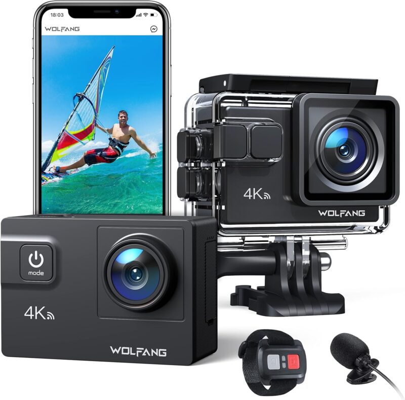 Екшън камера WOLFANG GA300 Action Camera 4K60FPS 24MP WiFi