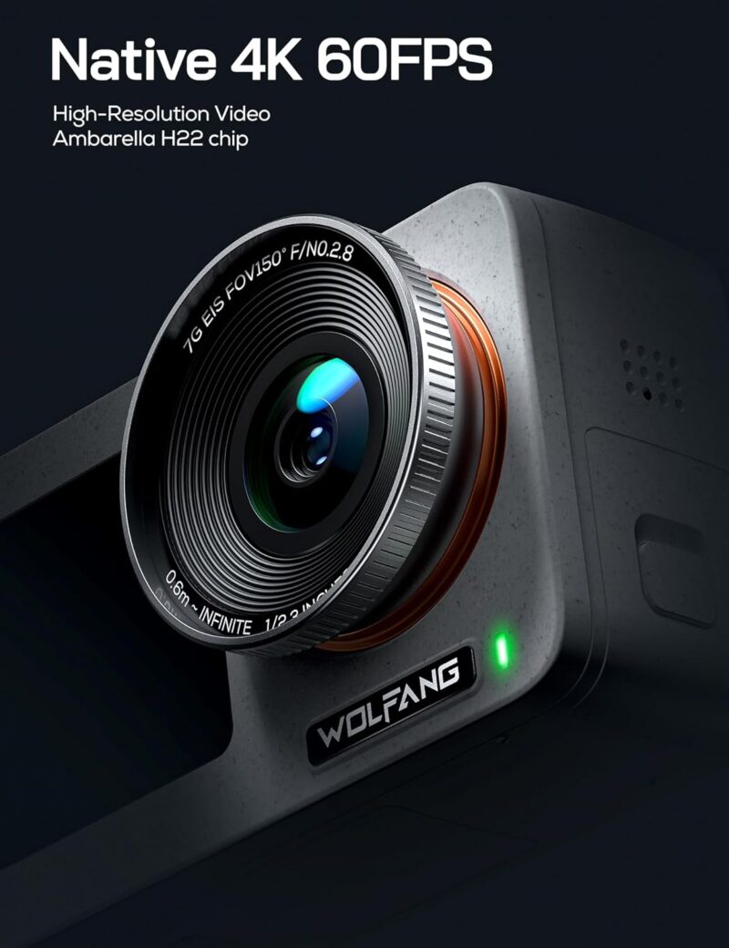 Екшън камера WOLFANG Seeker One Action Camera 4K60FPS WiFi 2