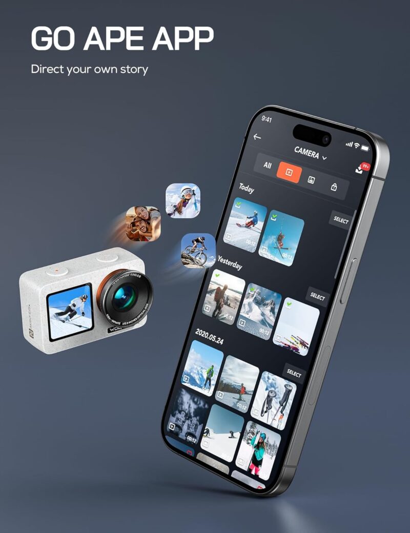 Екшън камера WOLFANG Seeker One Action Camera 4K60FPS WiFi 6