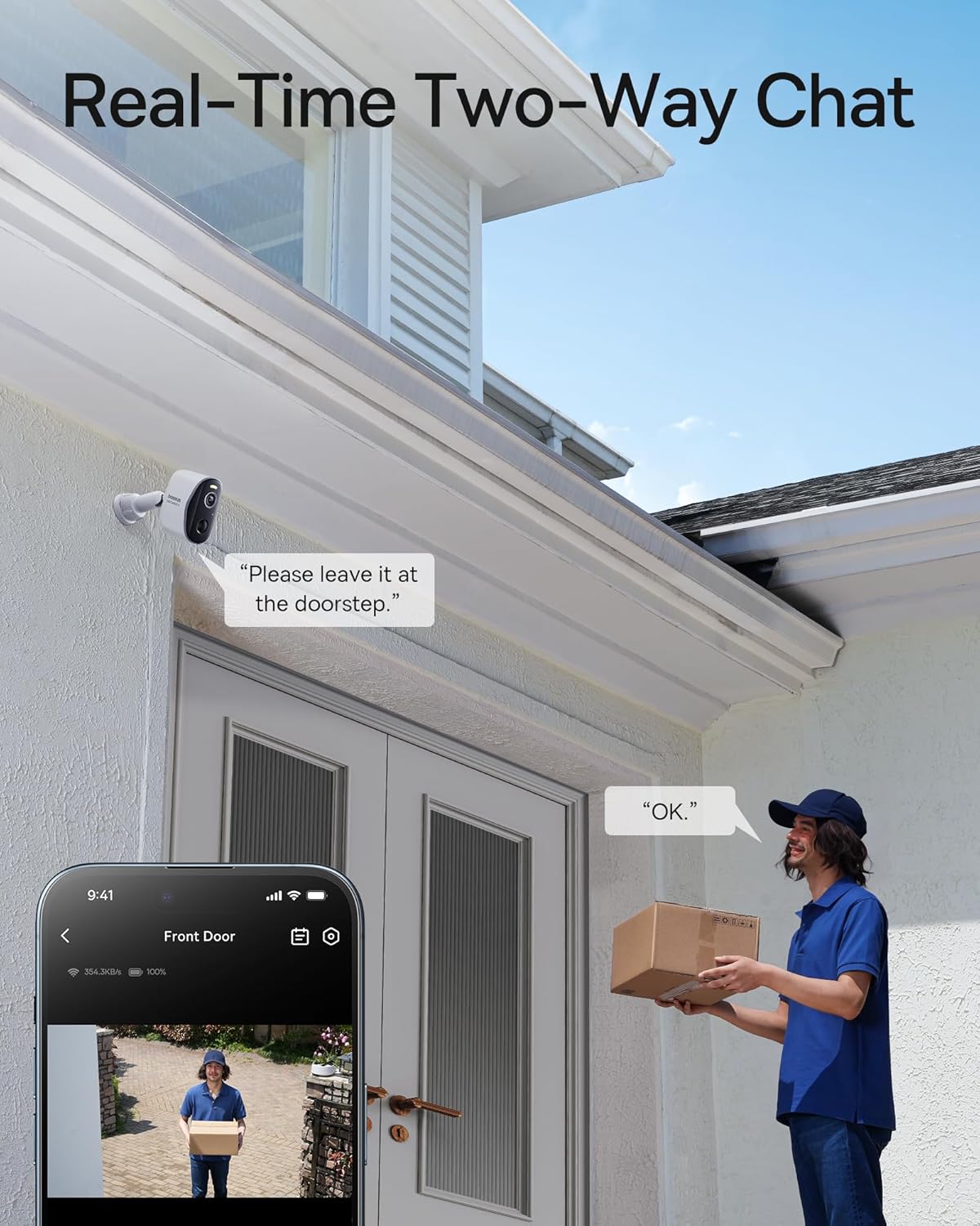 Камера за наблюдение Baseus N1 2-Cam Kit Local Storage Outdoor Surveillance Camera - Image 8